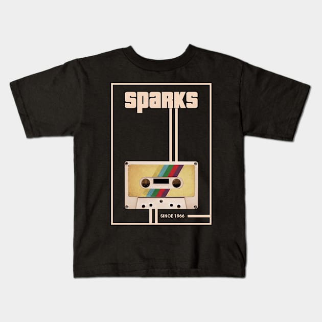 Sparks Music Retro Cassette Tape Kids T-Shirt by Computer Science